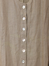 フロントオープン スリーブレスワンピース