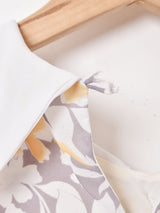 イングランド製 ボウタイ 花柄 長袖ワンピース