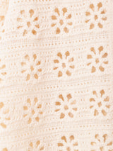 Meridian フラワー クロシェカーディガン