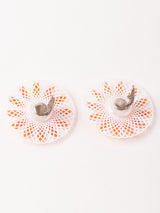 メッシュ フラワーイヤリング