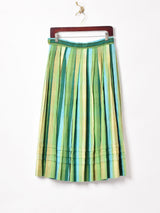 マルチストライプ フレアスカート