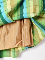 マルチストライプ フレアスカート