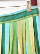 マルチストライプ フレアスカート