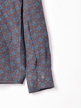 コモン柄 シアー シルクシャツ