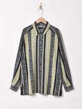 総柄 長袖シャツ