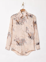 70's   総柄 長袖シャツ