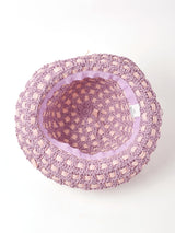 デザイン編み ペーパーストローハット