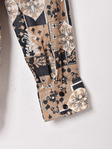 70's   花柄 長袖シャツ