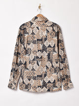 70's   花柄 長袖シャツ