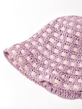 デザイン編み ペーパーストローハット