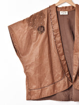 イタリア製 ビーズデザイン ショールカラー ドルマンジャケット