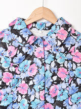 花柄 キルティング ロングコート