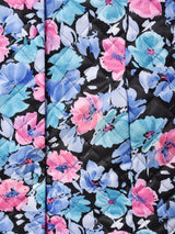 花柄 キルティング ロングコート