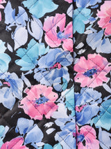 花柄 キルティング ロングコート