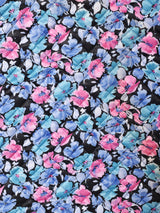 花柄 キルティング ロングコート