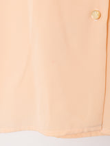 フランス製 レースデザイン ラウンドカラー 長袖ブラウス