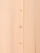 フランス製 レースデザイン ラウンドカラー 長袖ブラウス