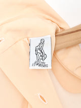 フランス製 レースデザイン ラウンドカラー 長袖ブラウス