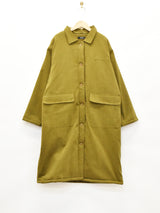 Meridian コットン×ボア ロングコート