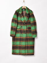 【2色展開】Meridian チェック柄 ダブルボタンチェスターコート