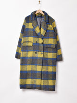 【2色展開】Meridian チェック柄 ダブルボタンチェスターコート
