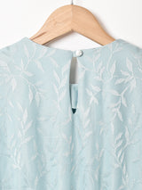 アメリカ製 織柄 チュール 長袖ワンピース