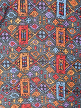 総柄 長袖 オープンカラーシャツ