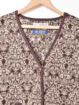 【2色展開】Emerald Motel 総柄 ウール混カーディガン