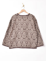 【2色展開】Emerald Motel 総柄 ウール混カーディガン