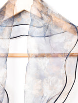 【2色展開】オーガンジー フラワー スカーフ