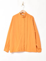 スタンドカラー 長袖ブラウス