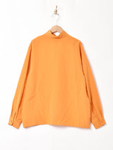 スタンドカラー 長袖ブラウス