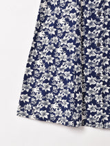 花柄 フロントボタン ロングスカート