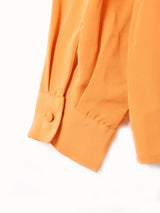 スタンドカラー 長袖ブラウス