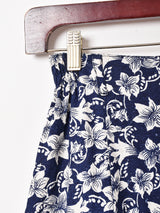 花柄 フロントボタン ロングスカート