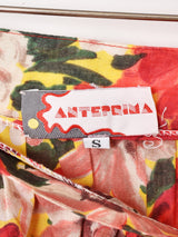 花柄 アシンメトリー フレアスカート