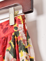 花柄 アシンメトリー フレアスカート