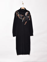 タートルネック ニットワンピース