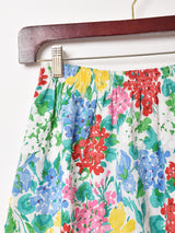 花柄 テープ フレアスカート