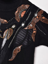 タートルネック ニットワンピース