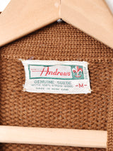 スエードデザイン ケーブルカーディガン