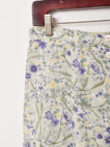 花柄 フロントボタン スカート