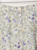 花柄 フロントボタン スカート