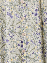 花柄 フロントボタン スカート