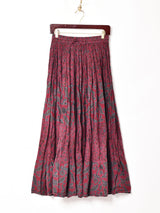 インド製 花柄 インド綿スカート