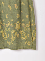 後染め ペイズリー柄 スリーブレスワンピース