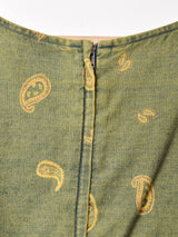 後染め ペイズリー柄 スリーブレスワンピース