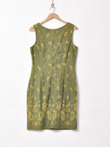 後染め ペイズリー柄 スリーブレスワンピース