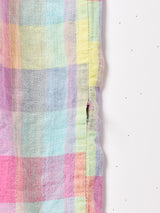 チェック フロントオープン スリーブレスワンピース