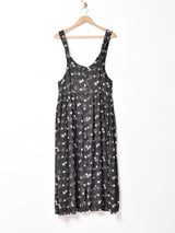 イタリア製 総柄 フロントボタン キャミソールワンピース